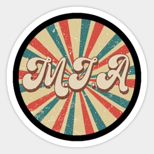 Circle Design MIA Proud Name Birthday 70s 80s 90s Sticker